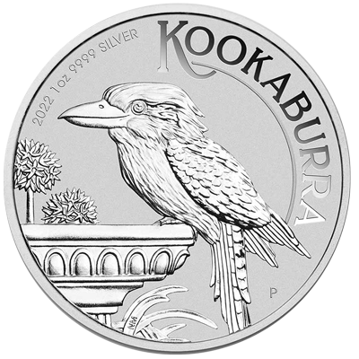 A picture of a 1 oz. Silver Australian Kookaburra (2022)
